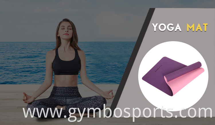 Custom Logo Print Extra Thickness T.P.E Yoga Mat Double Colorful Great Latest Home Use Yoga Mat